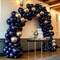 Navy Blue Balloons Double Stuffed Dark Royal Blue Balloon Garland Different Sizes 18/12/5in Pearl Balloon Arch Kit For Graduation Birthday Baby Shower Wedding Party Decorations